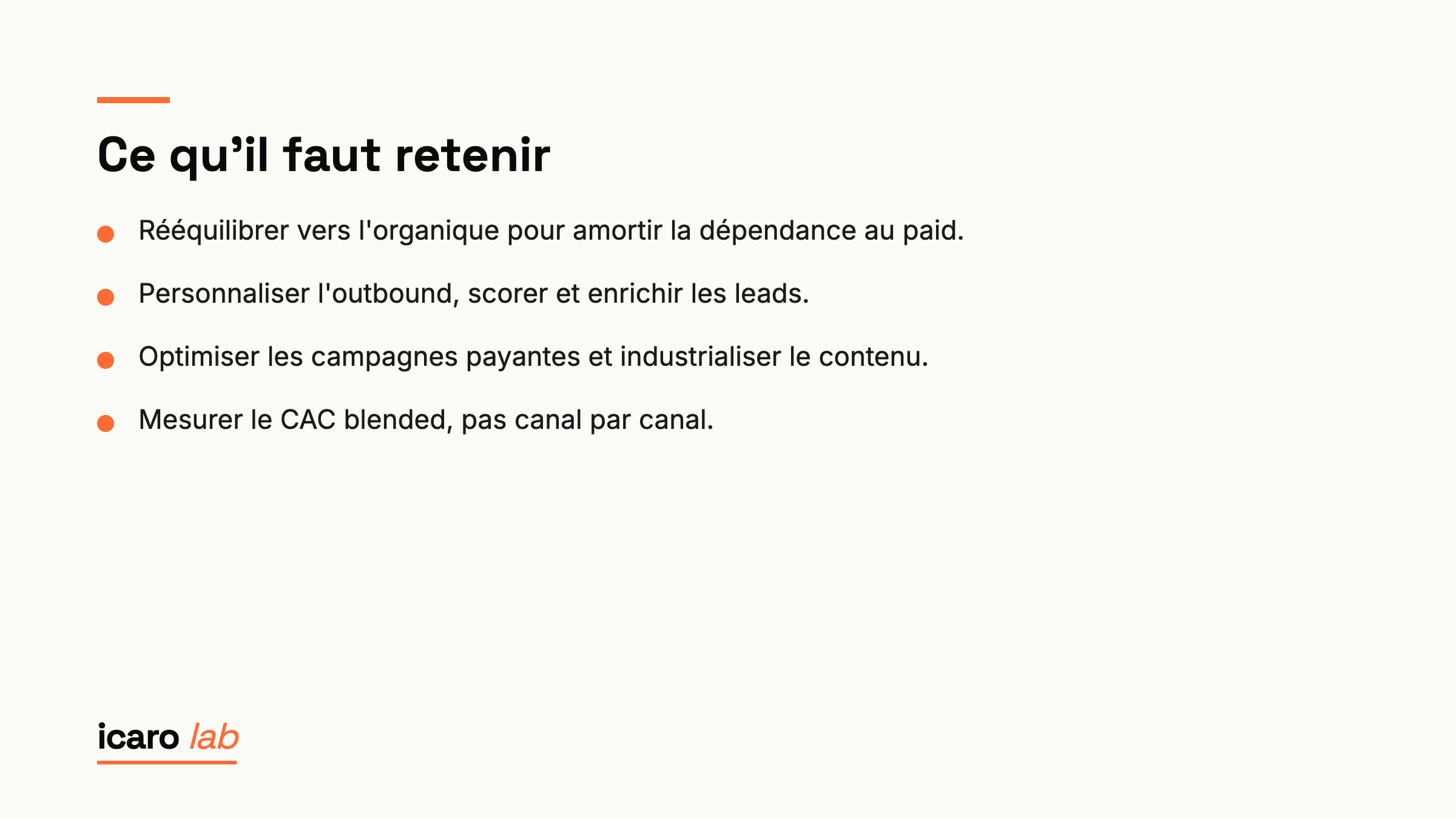 Points clés : Réduire son CAC avec l'IA : 6 leviers concrets