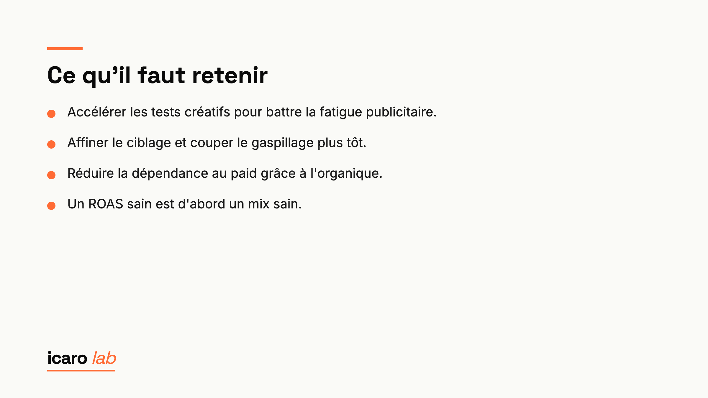 Points clés : ROAS en berne ? Comment l'IA optimise tes campagnes payantes